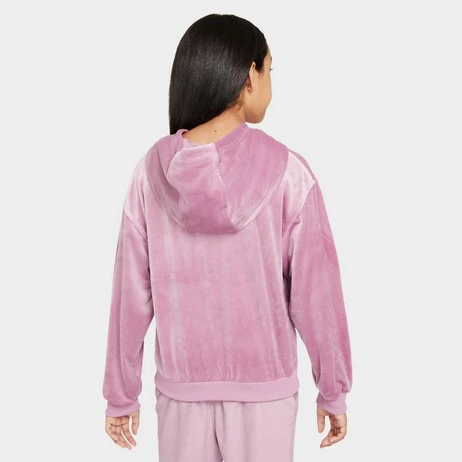 NIKE Girls' Nike Sportswear Velour Pullover Hoodie 3