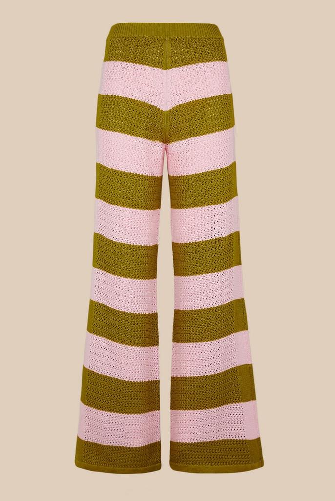 SONIA RYKIEL Pantalon - Raye Baby Pink/Kaki - Femme