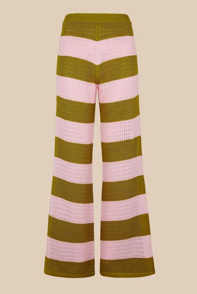 SONIA RYKIEL Pantalon - Raye Baby Pink Et Kaki - Femme 1