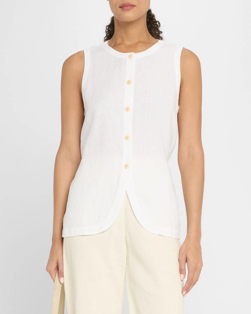 Eileen Fisher Button-Down Organic Linen Vest 4
