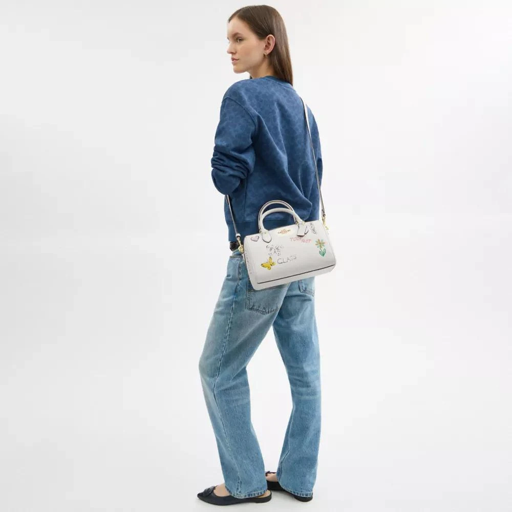 Coach Rowan Satchel Bag With Sketch Print 2