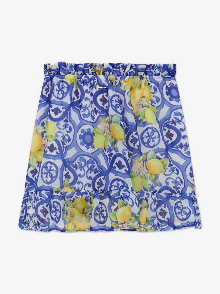 GUESS Guess Girls Amalfi Coast Chiffon Flare Skirt in Blue 2