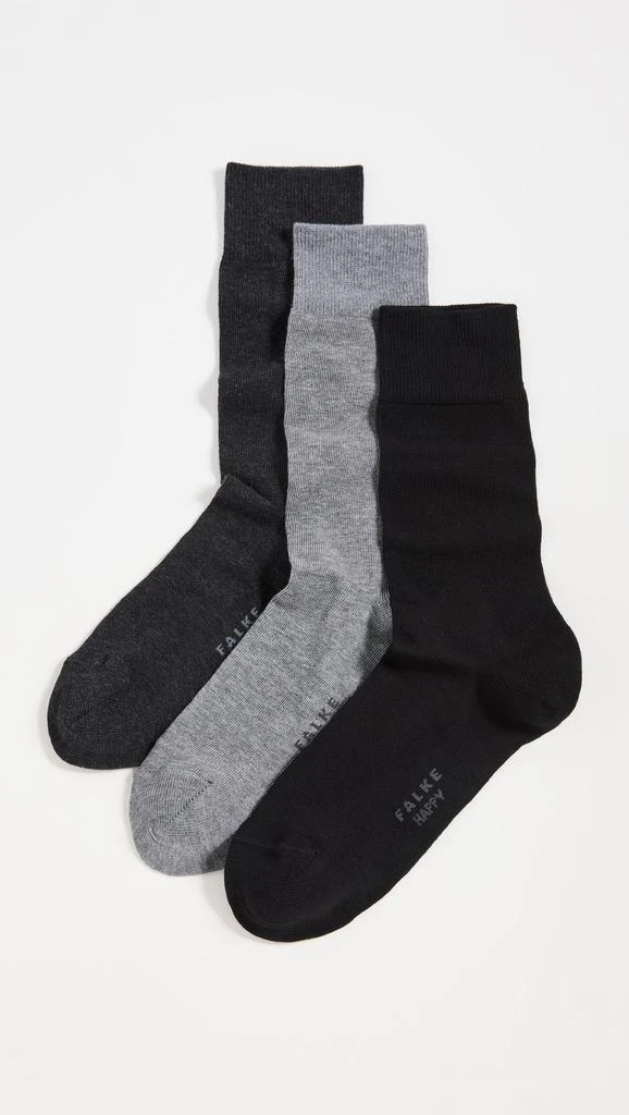 FALKE Happy Crew Socks 3 Pack 1
