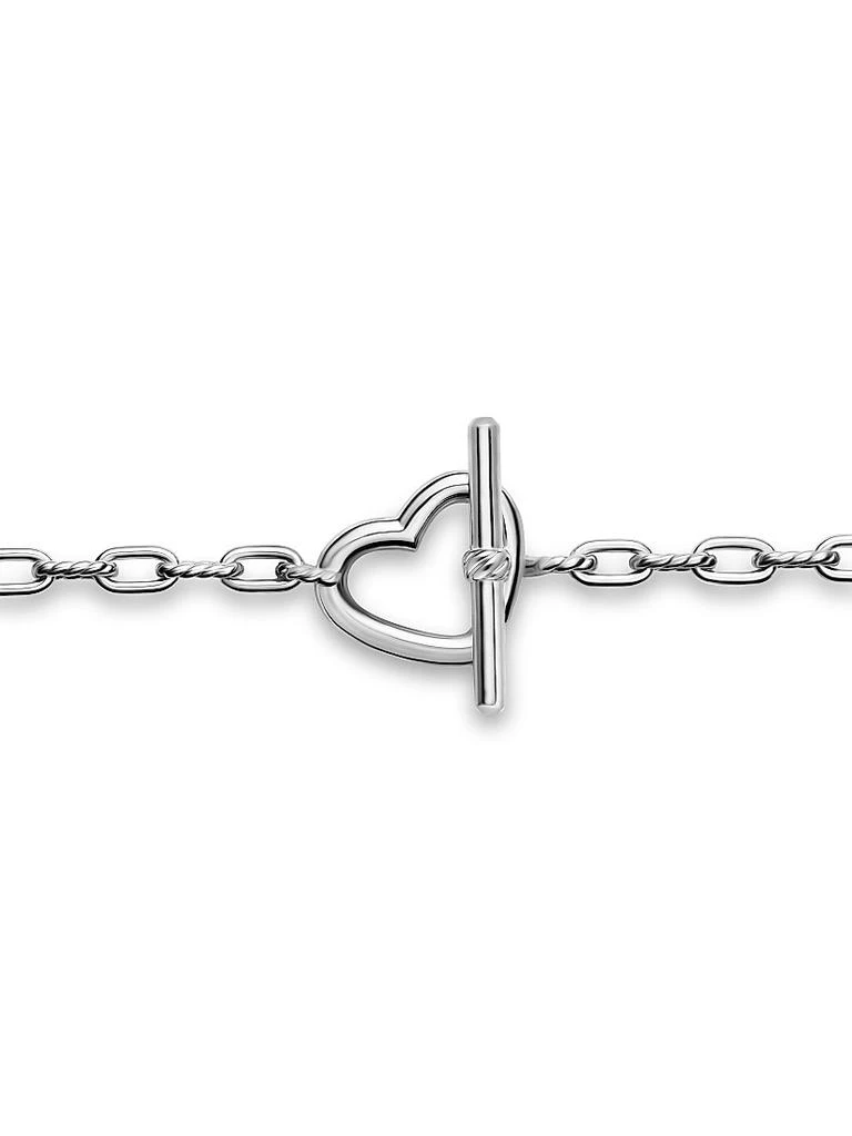 David Yurman DY Madison Heart Toggle Chain Necklace in Sterling Silver, 3MM 4