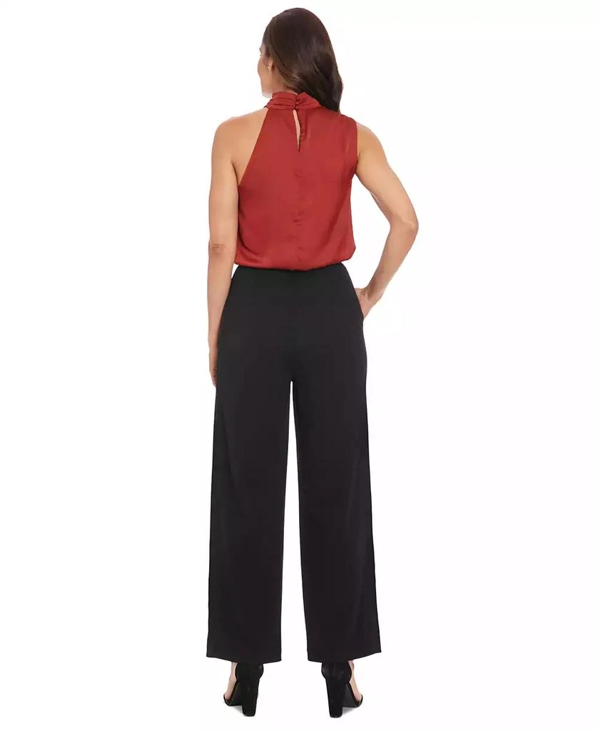 Muse Women's Darted-Waist Tuxedo Straight-Leg Pants 2