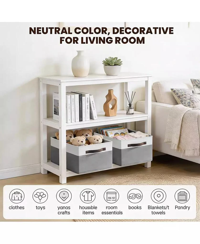 YIGII 4-Pack Collapsible Fabric Storage Bins with Handles for Home Organization 5