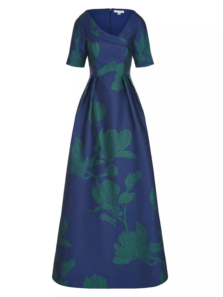 Kay Unger Coco Floral Jacquard Gown 1