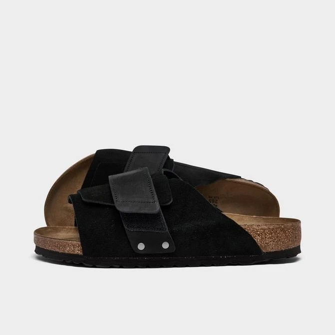 Birkenstock Men's Birkenstock Kyoto Nubuck Suede Leather Slide Sandals 1