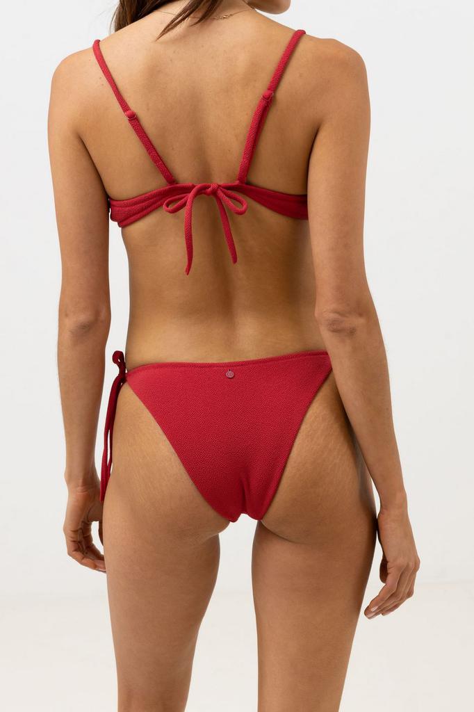 Rhythm Rhythm - Maillot De Bain Avoca Tie Side Hi Cut - Berry - Femme