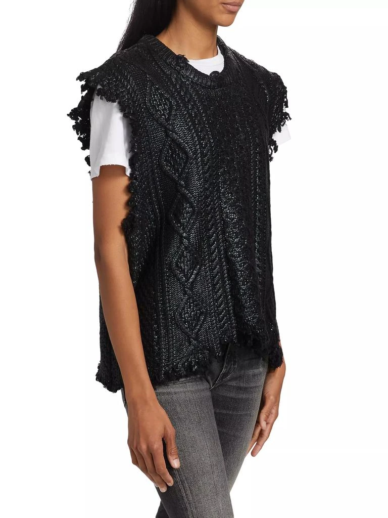 R13 Boyfriend Cable-Knit Sweater Vest 4