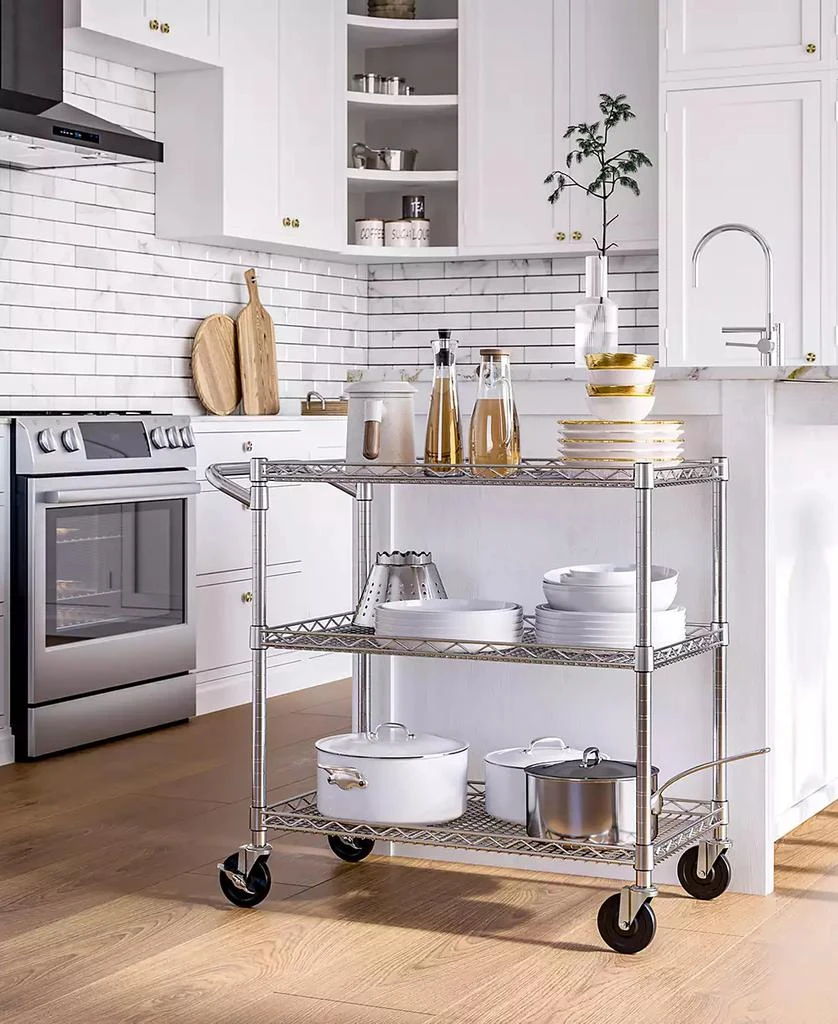 Seville Classics 3-Tier NSF-Certified Utility Cart 2