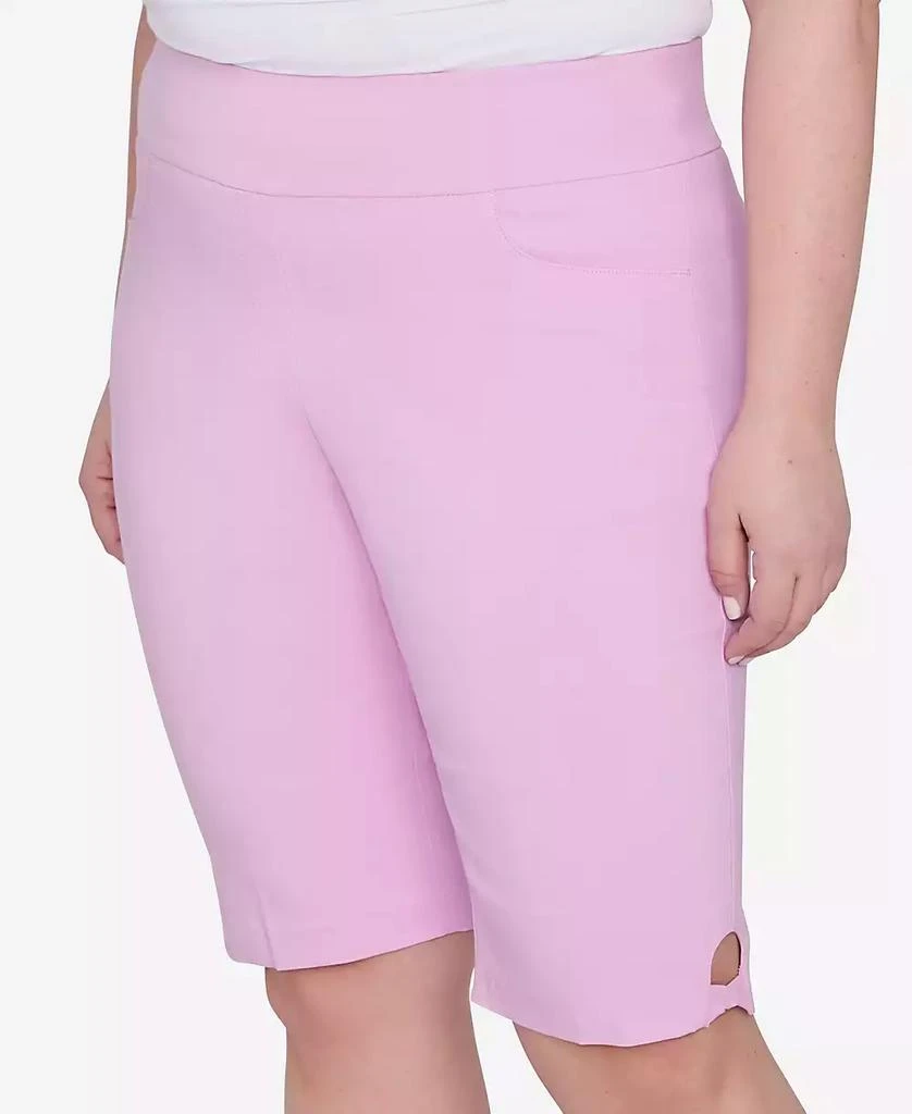HEARTS OF PALM Plus Size Spring into Action Solid Tech Stretch Skimmer Pant 5