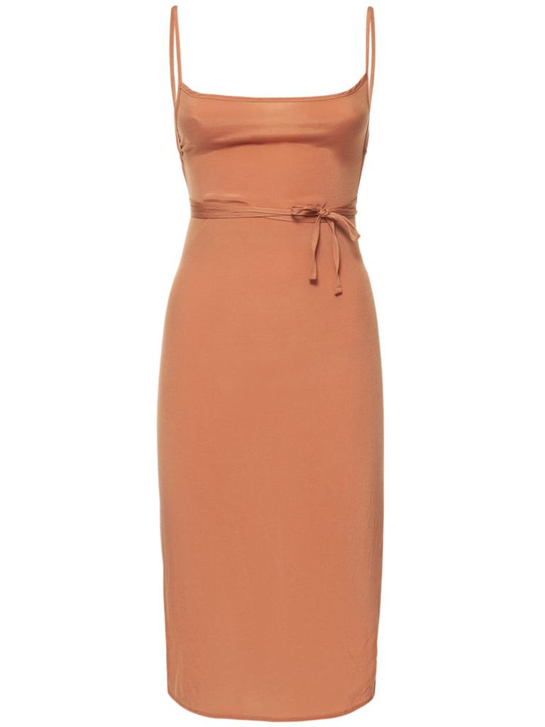 Anemos The Km Stretch Cupro Blend Midi Dress