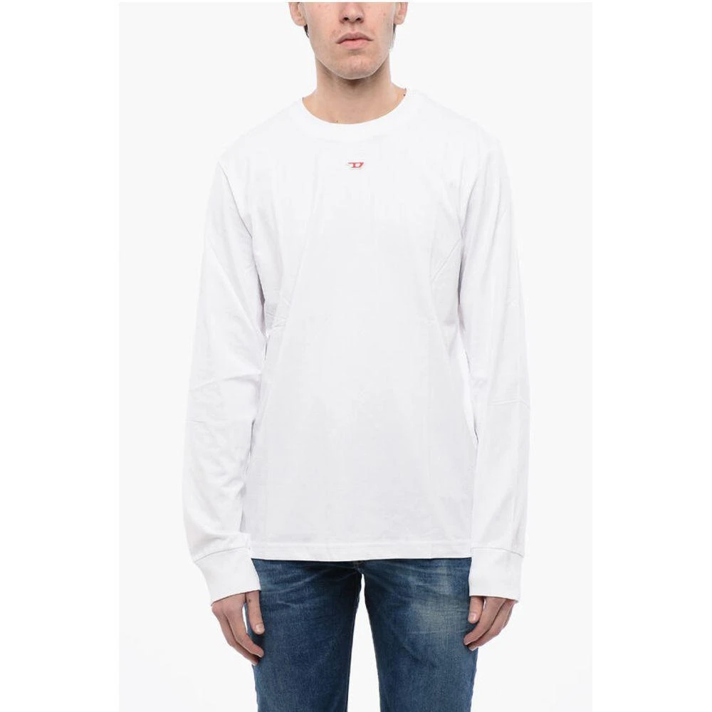 Diesel TAG Long Sleeves T-JUST-LS-D Crew-neck T-shirt with Men's Embr 1