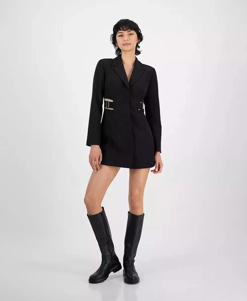 Women's Long-Sleeve Buckle Blazer Dress, Exclusively at Macy's  On Sale  Now with Up to 71% Off | Discover Exclusive Deals & Savings at BeyondStyle   Authentic Bar III dress|women's fashion, shoes