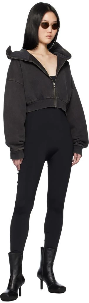 Entire Studios Black Cropped Full Zip Hoodie 4