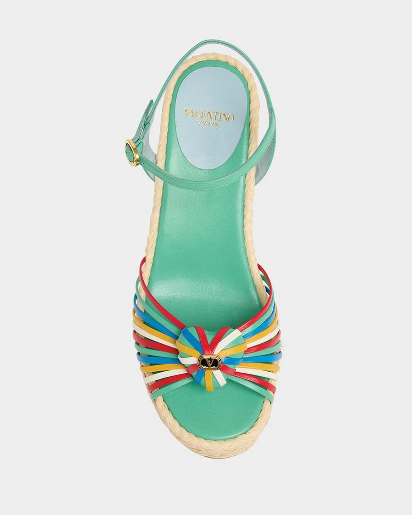Valentino Royal Leather Heart Wedge Espadrilles 3