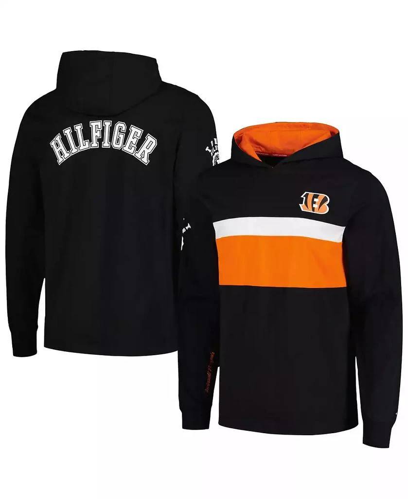 Tommy Hilfiger Men's Black Cincinnati Bengals Morgan Long Sleeve Hoodie T-shirt 1