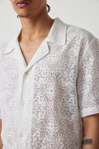 Raga Man Raga Man Chetan Lace Short Sleeve Button-Down Shirt 5