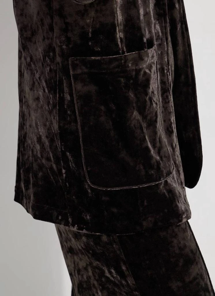 Lyssé Women's Shay Crushed St Velvet Suit Blazer In Double Espresso 4