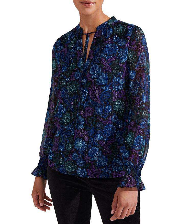 HOBBS LONDON Aisha Split Neck Blouse