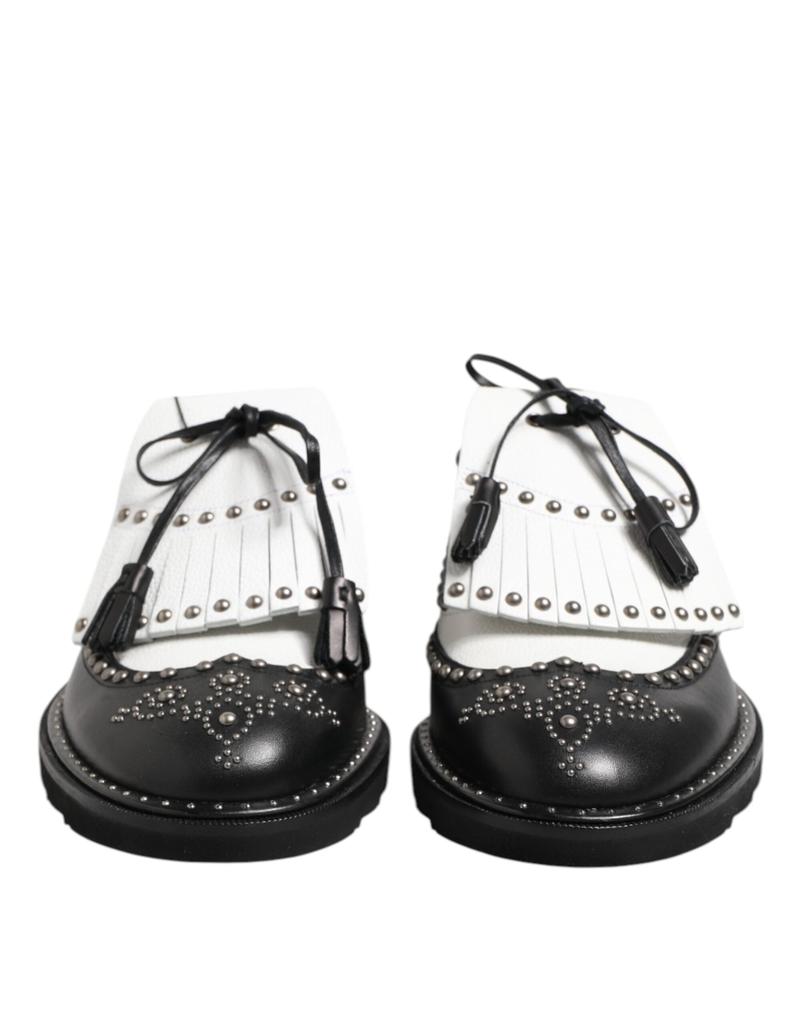 Dolce & Gabbana Leather Studded Dreby Dress Men's Shoes