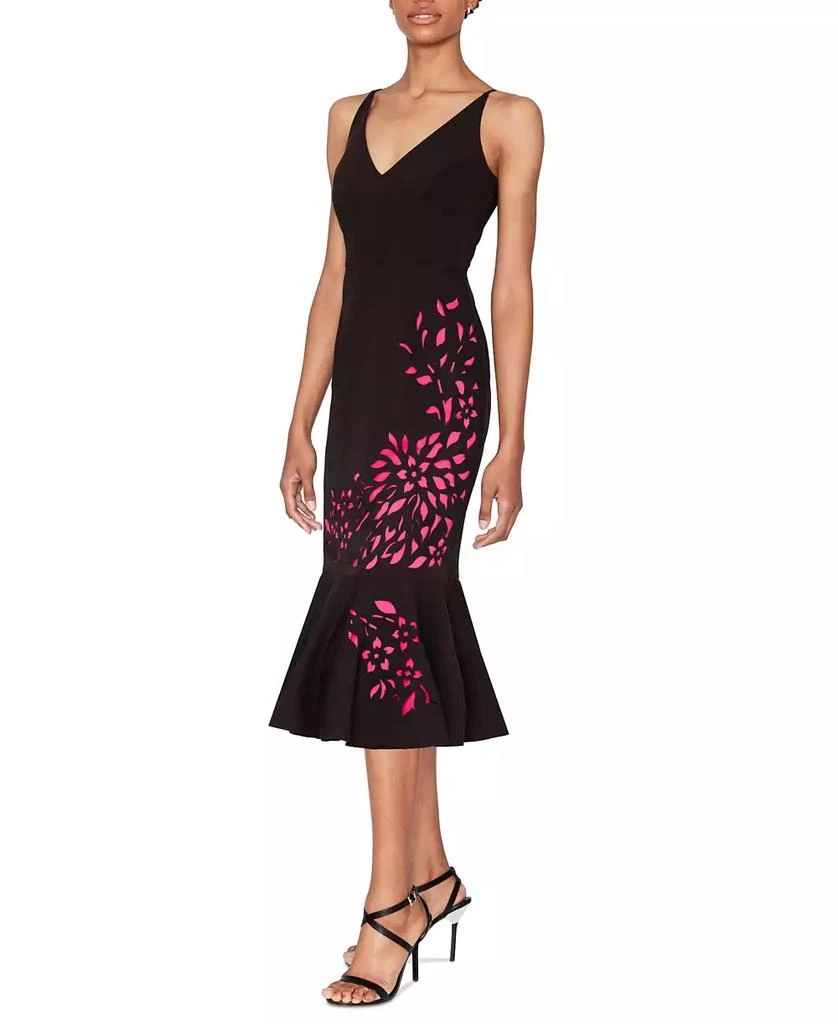 WHITE TIE by Shani Shani Women's Laser Cut Flounce-Hem Midi Dress 2
