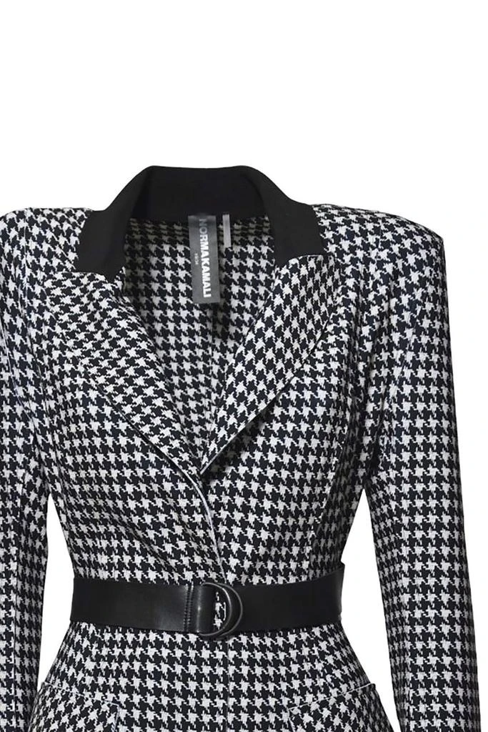 Norma Kamali Norma Kamali Houndstooth Belt Detailed Jacket 3