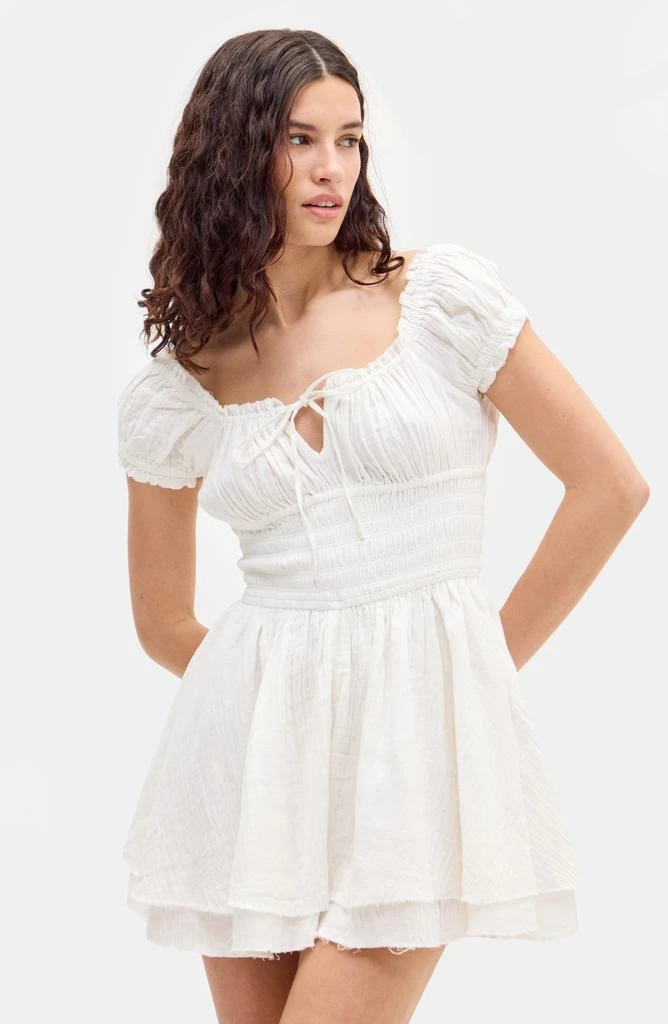 BDG Urban Outfitters Rowan Cap Sleeve Cotton Romper 4