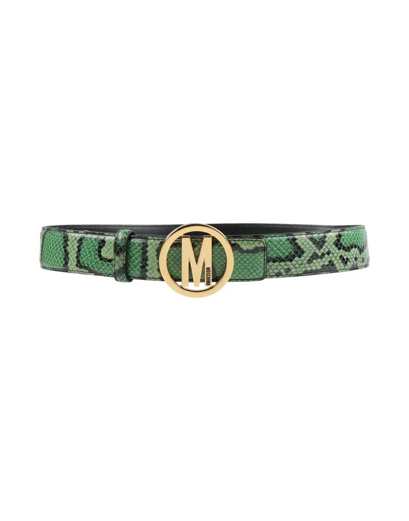 Shop Moschino Logo Plaque Buckle Belt on Sale at BeyondStyle  display picture 1