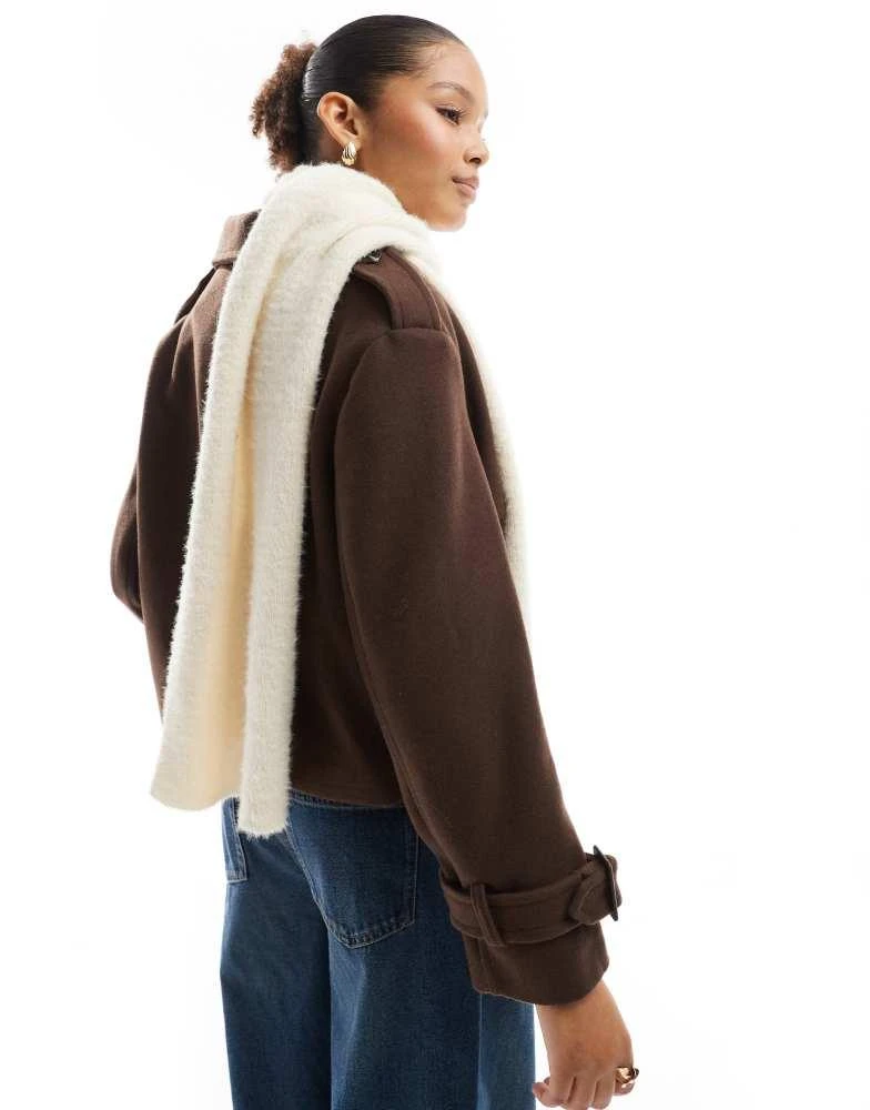 Cotton:On Cotton On fluffy scarf in ecru 2