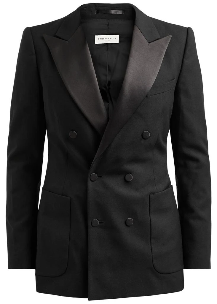 Dries Van Noten Panelled wool-blend blazer 1