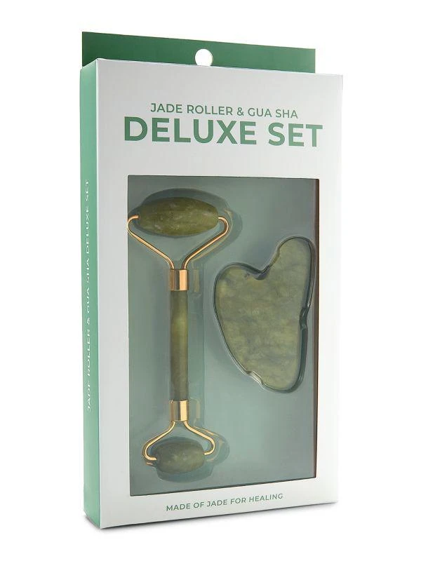 Jill & Ally 2-Piece Jade Roller & Gua Sha Set 2