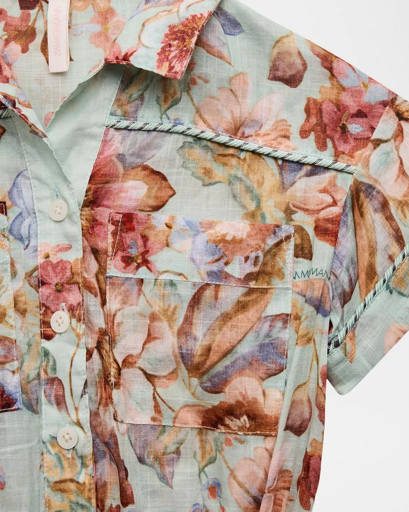 Zimmermann Girl
s Awaken Floral-Print Romper, Size 1-12 3