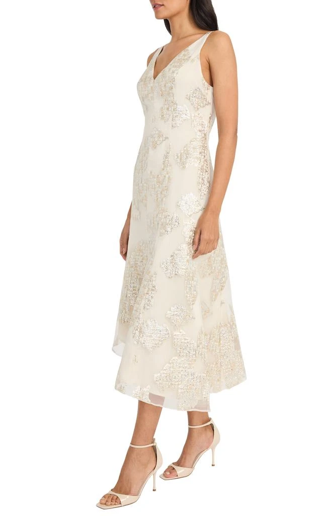 slim fit dress slacks V-NECK MIDI COCKTAIL DRESS – Maggy London main image 1