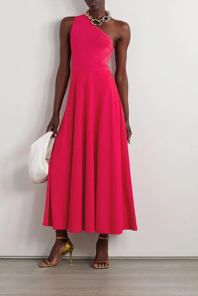 Ralph Lauren One-shoulder stretch-knit and crepe maxi dress 2