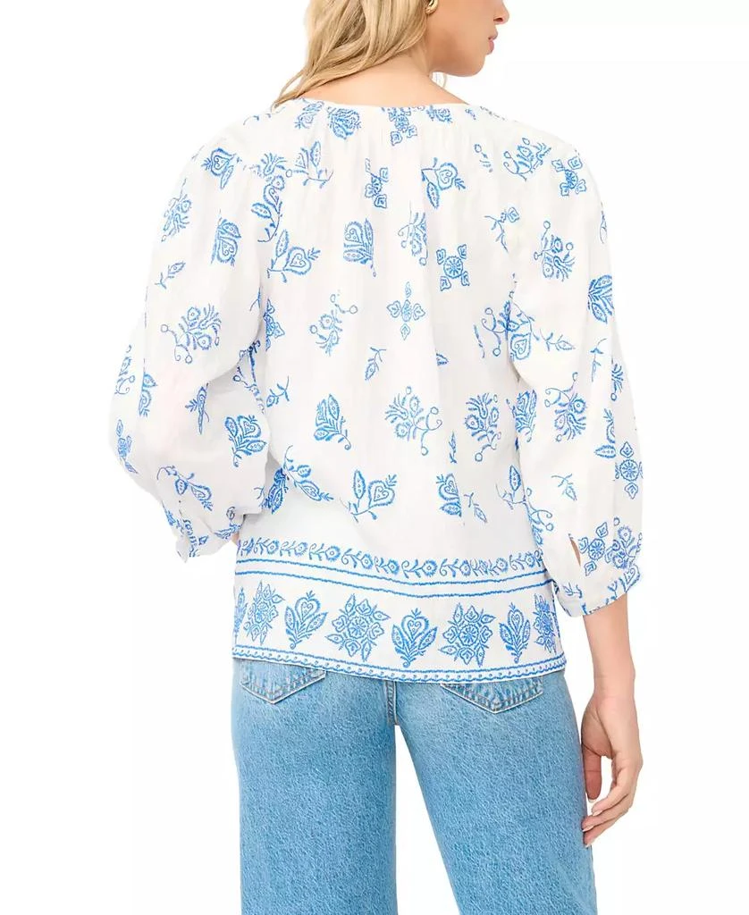 Vince Camuto Women
s Tie-Neck Peasant Blouse 4