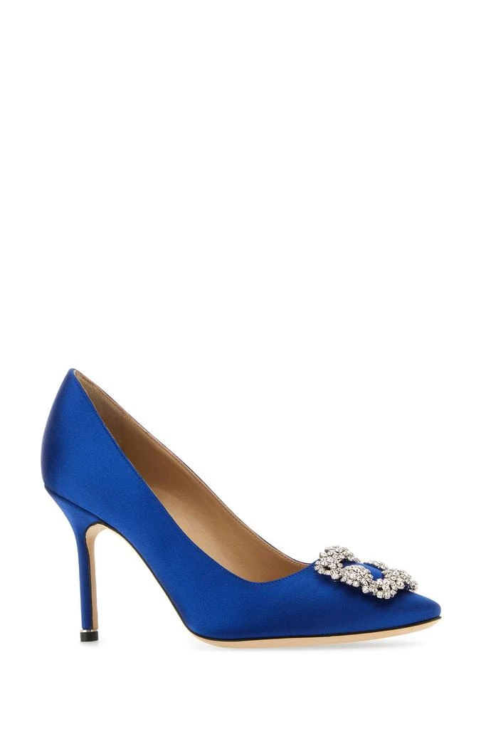 Manolo Blahnik Electric blue satin Hangisi pumps 1