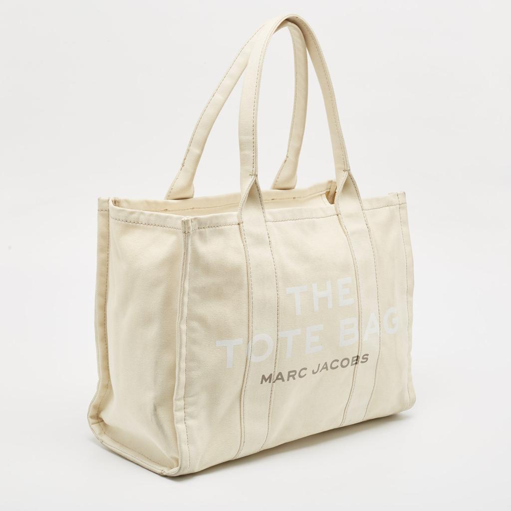 Marc Jacobs Cream Canvas Large The Tote Bag - Tote Bags
