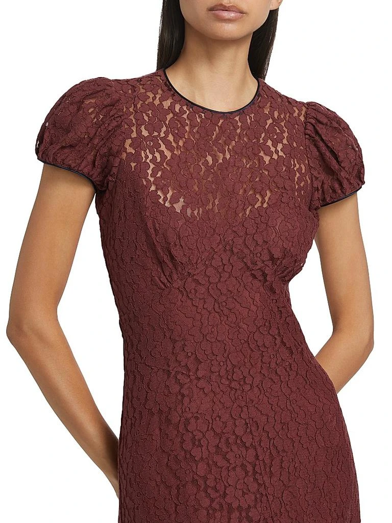 DÔEN Katarina Lace Fit & Flare Short-Sleeve Midi-Dress 6