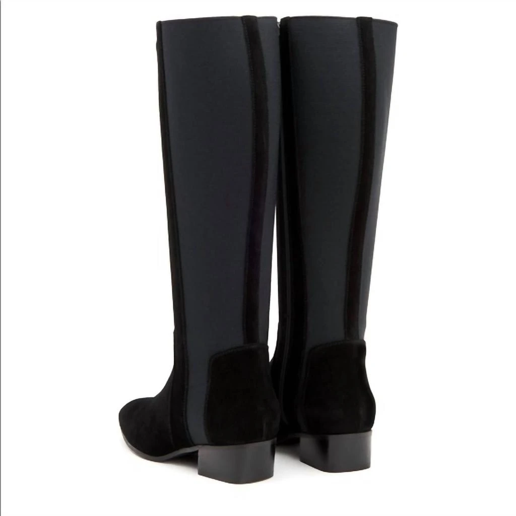 Aquatalia Aquatalia - Flore Suede Leather Knee High Stretch Riding Boots 3