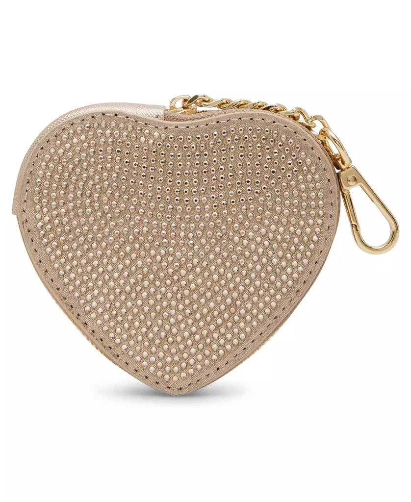 Steve Madden Boxed Zip-Around Embellished Heart Pouch & Bag Charm 5