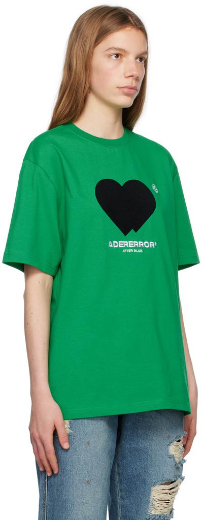 ADER error Green Flocked T-Shirt