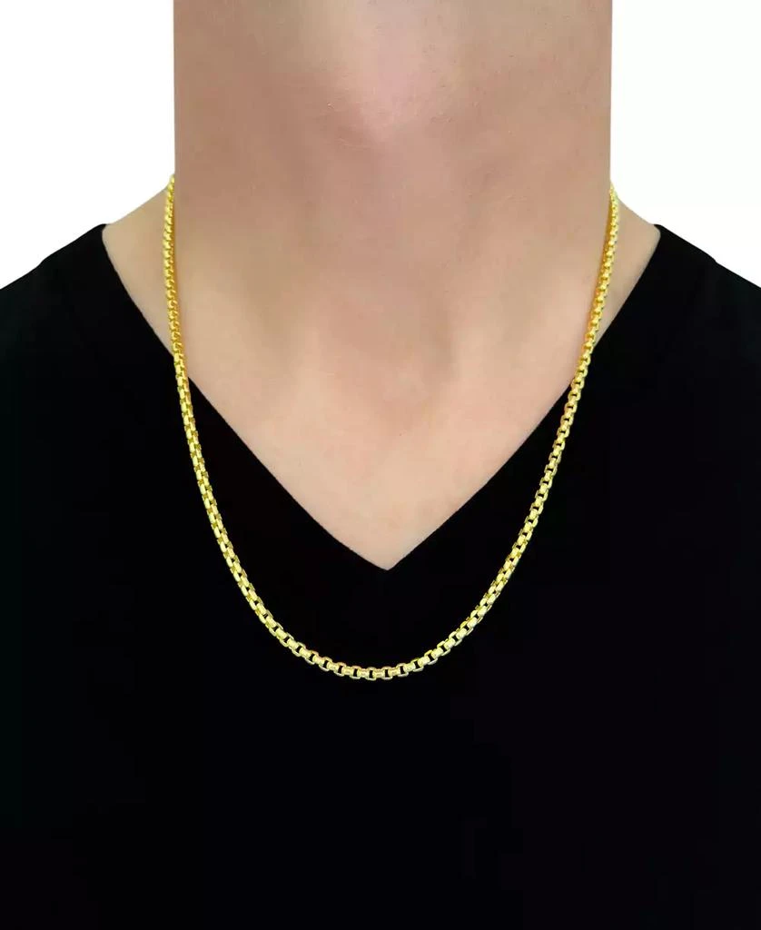 Macy's Large Rounded Box-Link 20" Chain Necklace (3.5mm) in 14k Gold 2