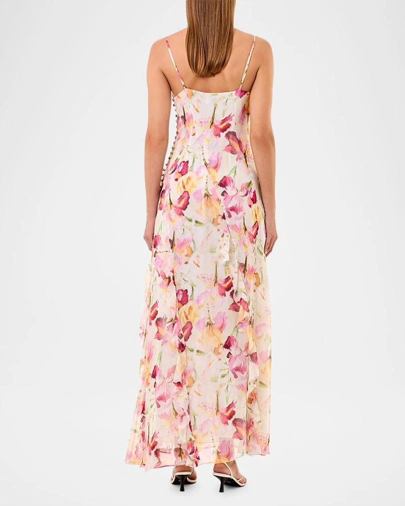 NICHOLAS Kamila Floral-Print Ruffle Gown 3