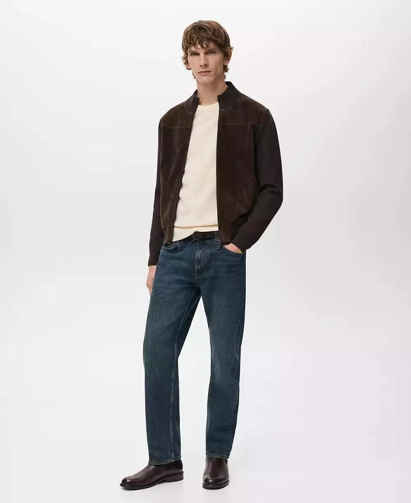 Mango Men
s Combined Leather And Suede Jacket 2