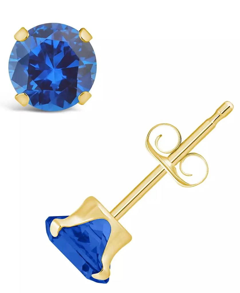 Macy
s Gemstone Stud Earrings in 10k Yellow Gold