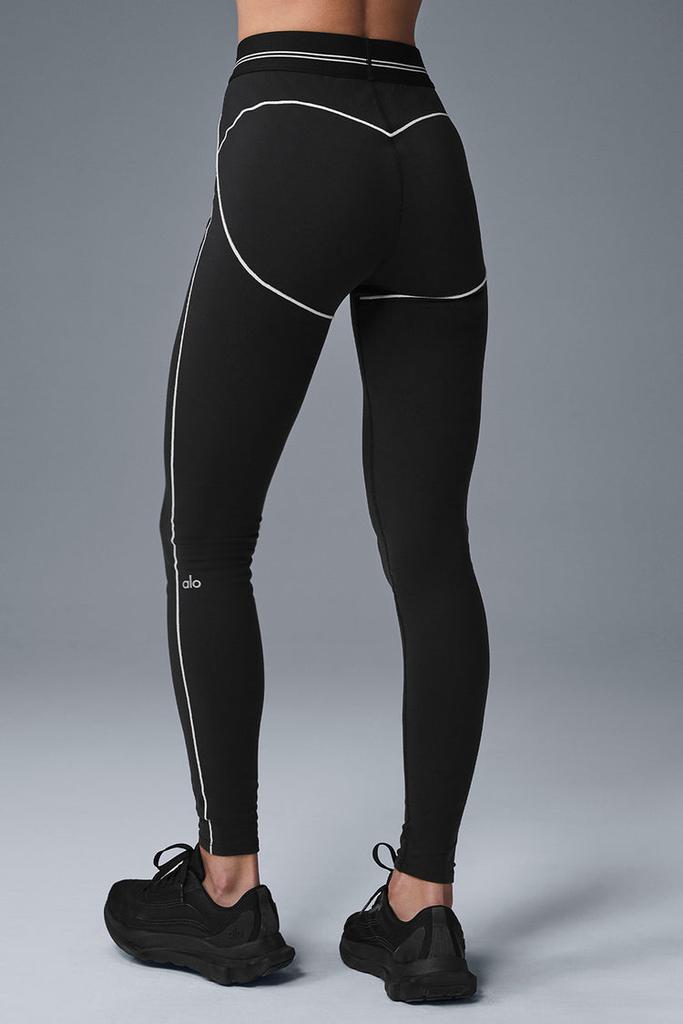 Alo Yoga☆ Airbrush High-Waist Heart Throb Legging ホワイト Airbrush High-Waist Heart Throb Legging - White/Black | ALO