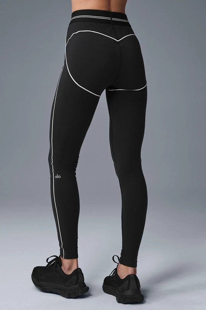 Alo Airbrush High-Waist Heart Throb Legging - Black/White 5