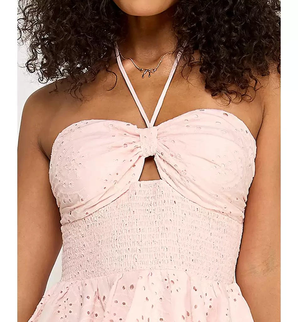 KATIA RAE Juniors' Smocked Eyelet Halter Dress - Dresses & Skirts - Free  Shipping - BeyondStyle